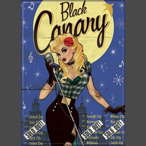 DC Bombshells Black Canary Magnet
