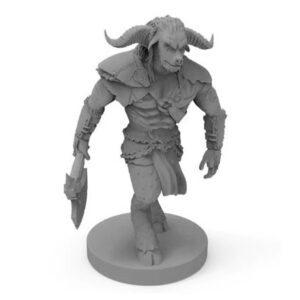 Dwellings of Eldervale: Minotaur Mercenary Miniature