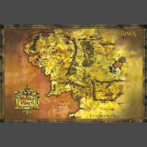 Lord of the Rings Middle Earth Map Poster