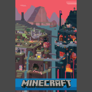 Minecraft Underground World Gaming Poster