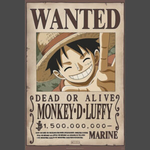 One Piece - Wanted Luffy Poster