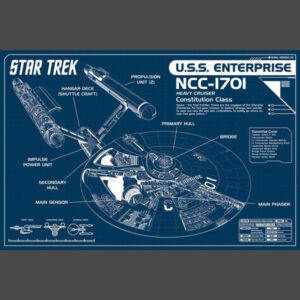 Star Trek Enterprise Blueprint Poster