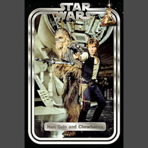 Star Wars Han & Chewie Retro Poster