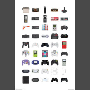 Video Game Controllers Poster