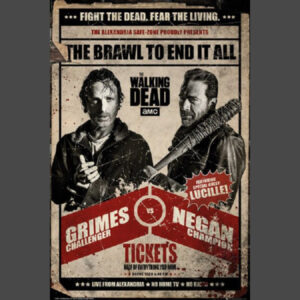 Walking Dead Grimes vs Negan Poster