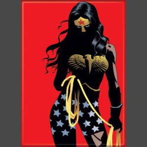 Wonder Woman on Red Magnet